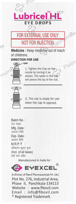 Lubricel HL 0.1% Eye Drop