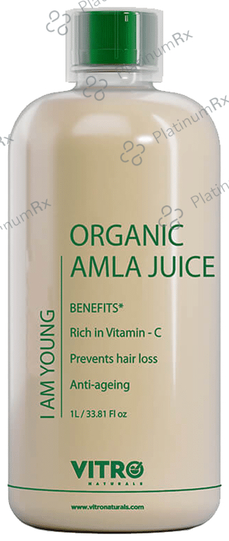 Vitro Naturals Organic I Am Young Amla Juice Prevents Hair Loss, Anti-ageing