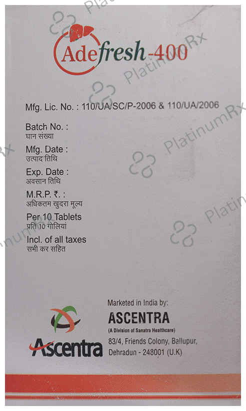 Adefresh 400 Tablet