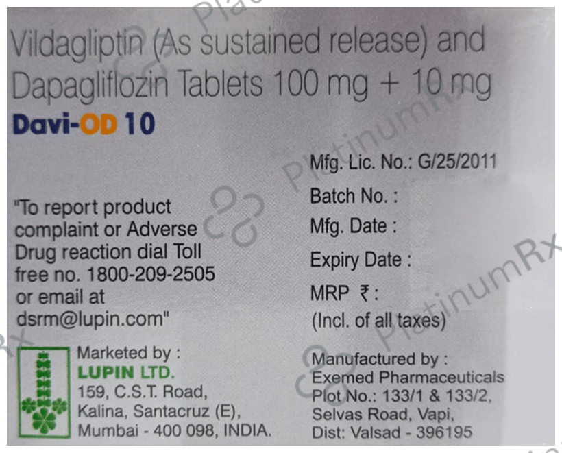 Davi OD 10/100mg Tablet SR 10s