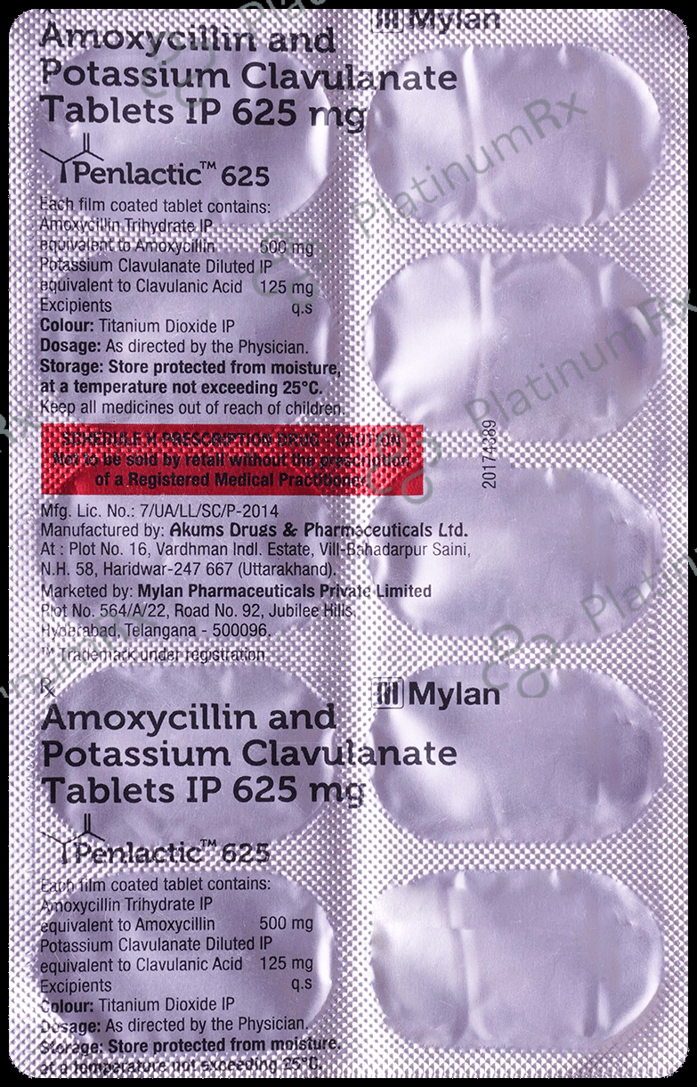 Penlactic 500mg/125mg Tablet