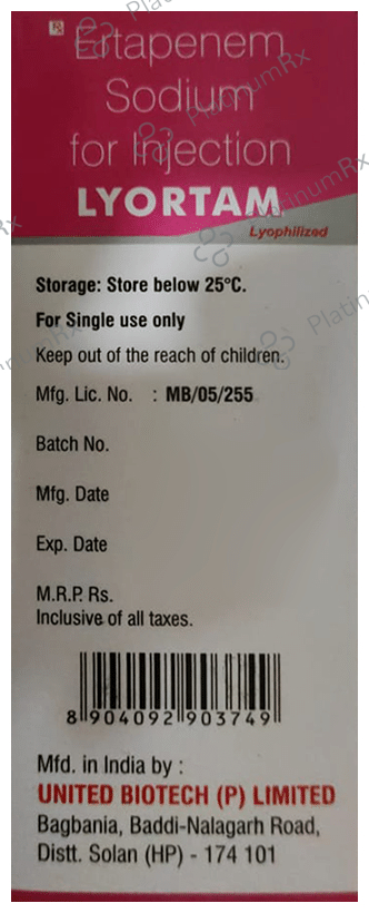 Lyortam 1gm Injection