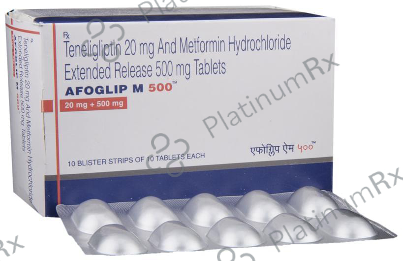 Afoglip M 500 Tablet ER 10 Tablet ER
