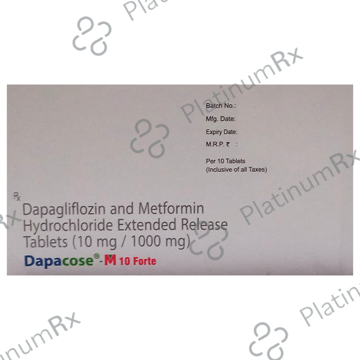 Dapacose M 10 Forte Tablet ER 10/1000mg 10s