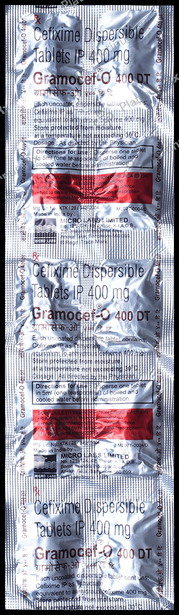 Gramocef-O 400mg Tablet DT