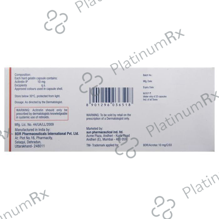 Acrotac 10mg Capsule 20s