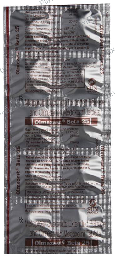 Olmezest Beta 25 23.75/20mg Tablet ER 10s