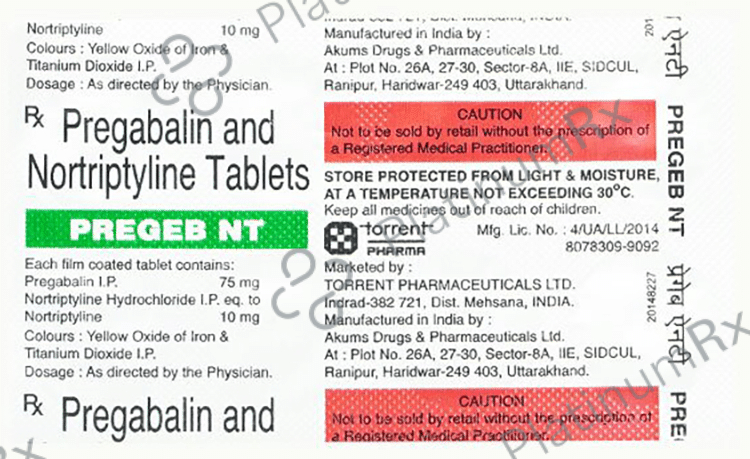 Pregeb NT 75mg/10mg Tablet 10s