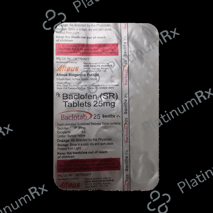 Baclotab 25mg Tablet SR 10 Tablet SR