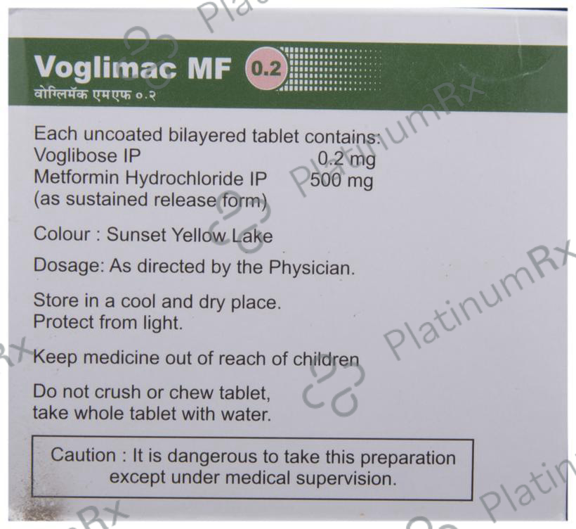 Voglimac MF 0.2 500/0.2mg Tablet SR 10s