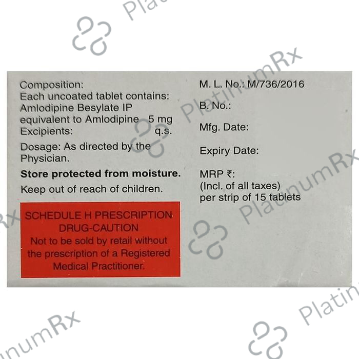 Amlosafe 5mg Tablet 15