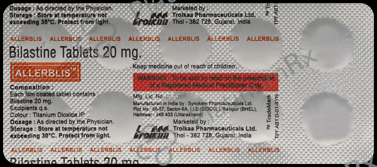 Allerblis 20mg Tablet 10s