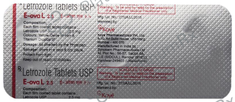 E Ova L 2.5mg Tablet 5s