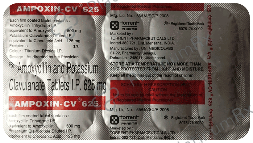 Ampoxin-CV 500mg/125mg Tablet