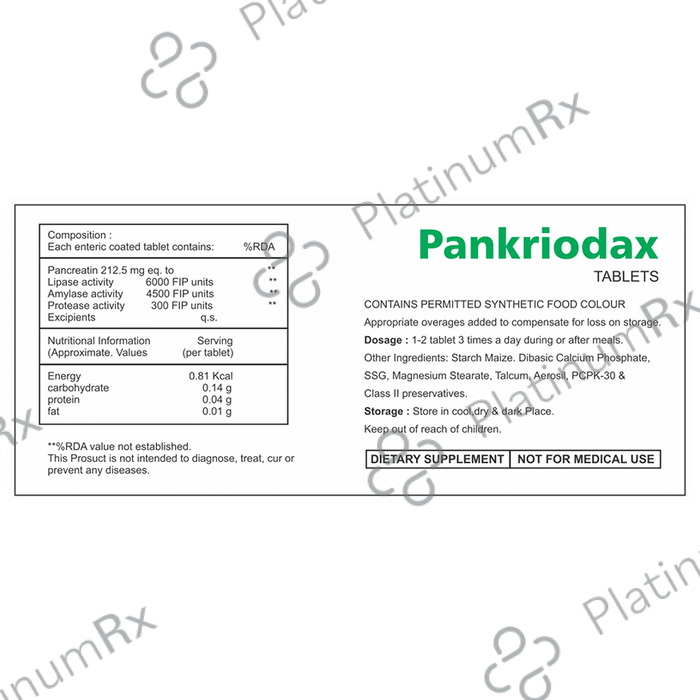 Pankriodax Tablet