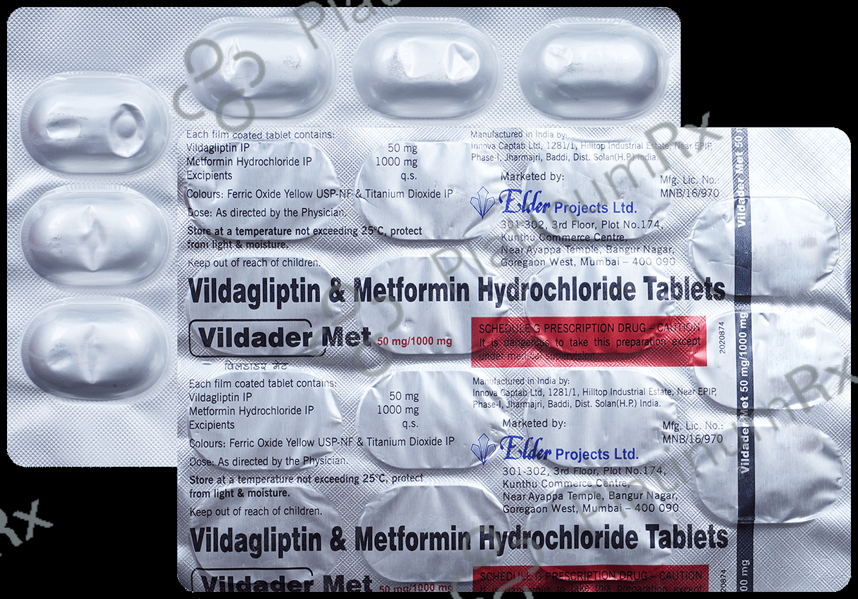 Vildader Met 1000mg/50mg Tablet