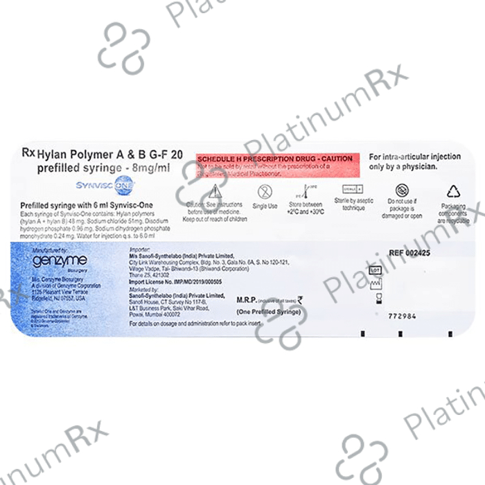 Synvisc Hylan GF 20mg Injection