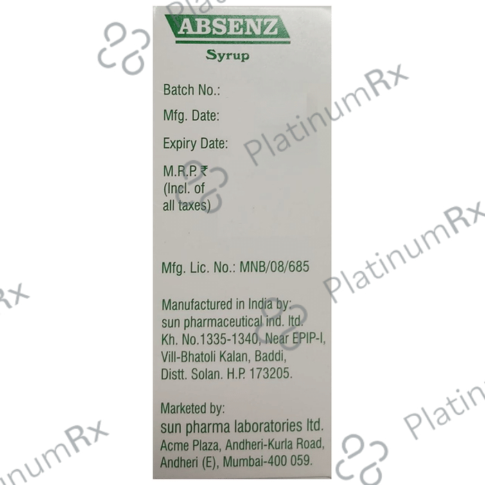 Absenz 250mg Syrup 100ml