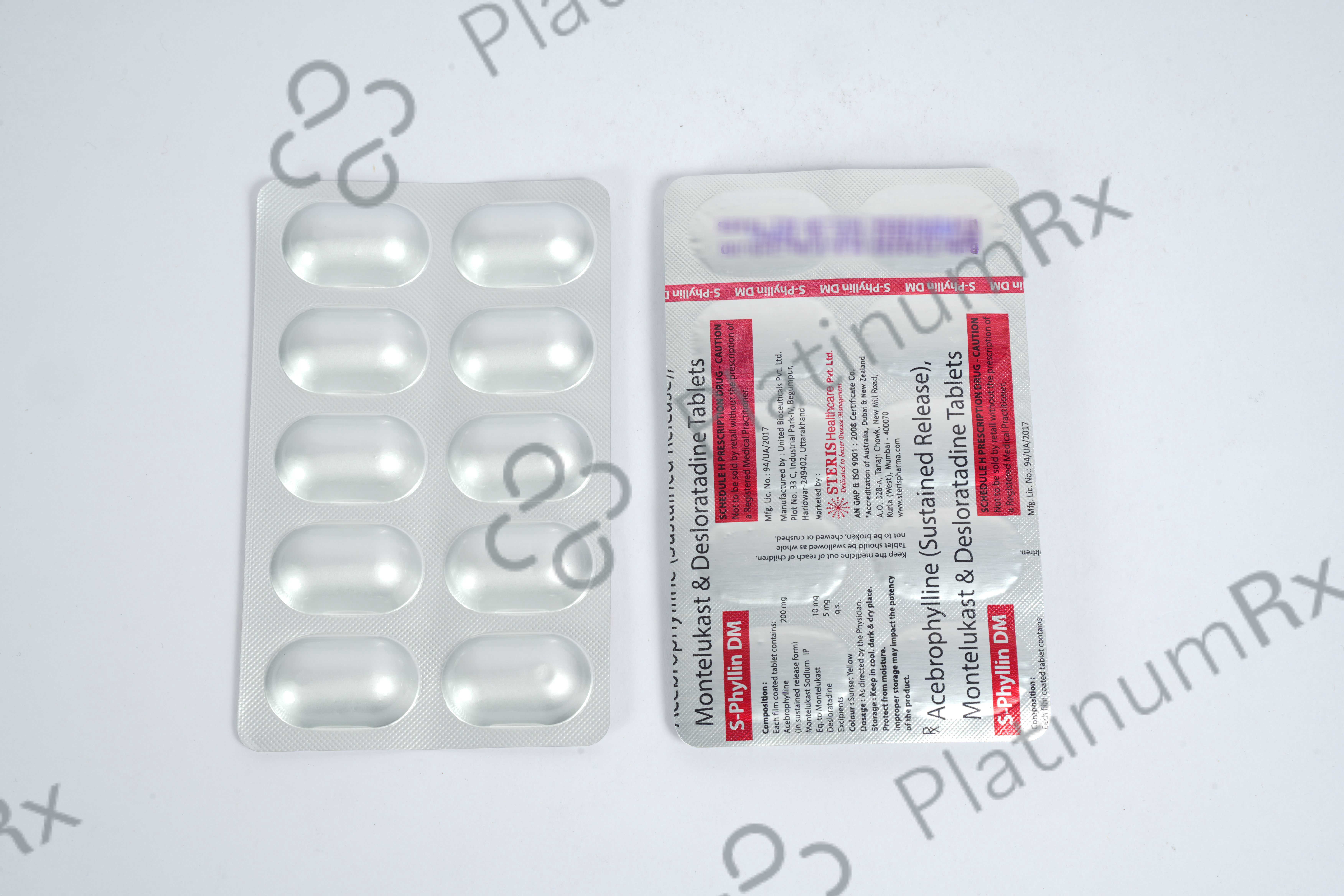 S Phyllin DM SR 200/5/10mg Tablet SR 10s