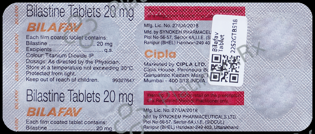 Bilafav 20mg Tablet 10s