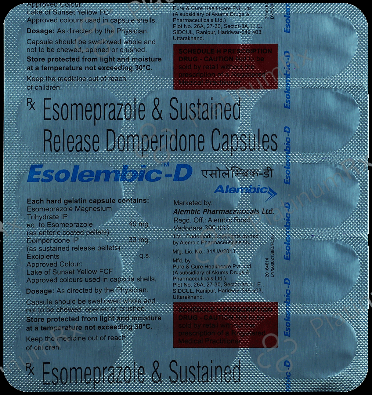 Esolembic D 30/40mg Capsule SR 15s