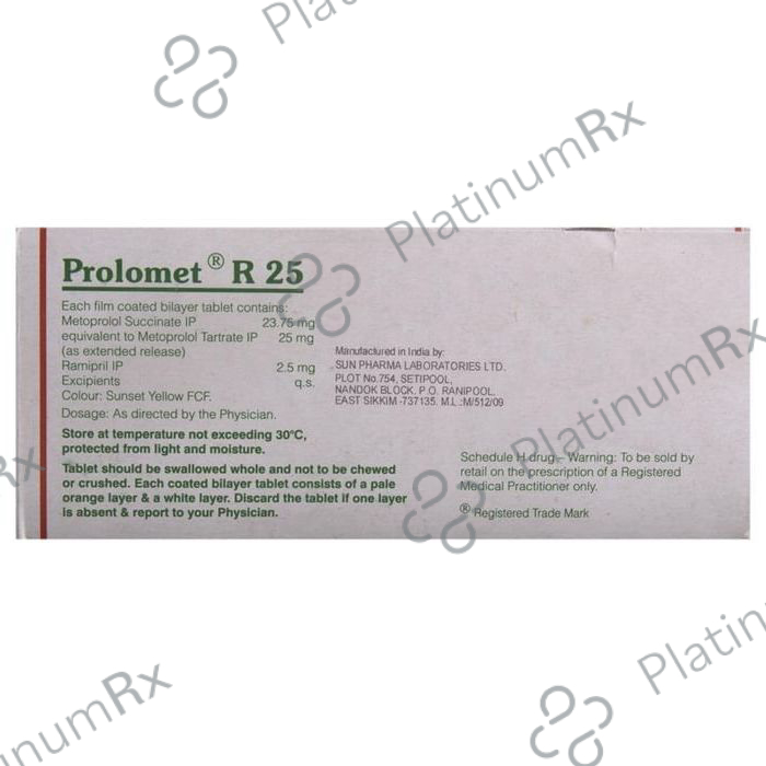 Prolomet R 25/2.5mg Tablet ER 10s