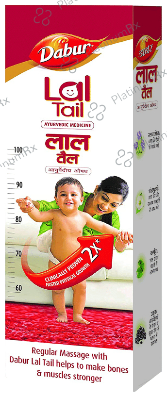 Dabur Lal Tail - Ayurvedic Baby Massage Oil - Supports Baby's Bone, Muscle & Skin Health 50 ml