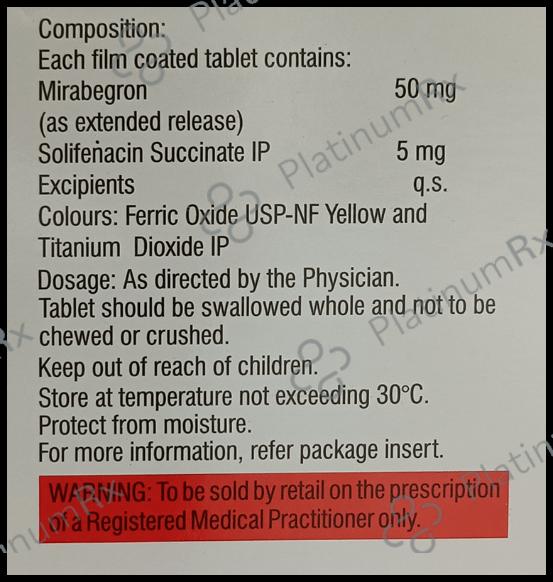 Mirago S 50/5mg Tablet ER 10s