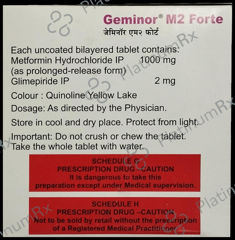 Geminor Forte M 2/1000mg Tablet PR 15s