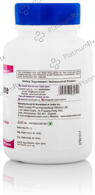 HealthVit L-Threonine 500mg Essential Amino Acid Capsule