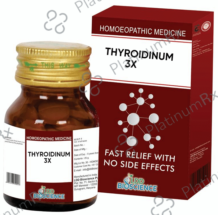 LDD Bioscience Thyroidinum 3X 25 gm