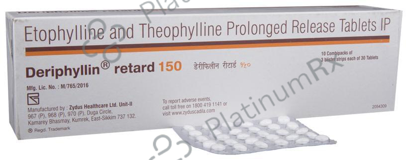 Deriphyllin Retard 150mg Tablet PR 30s