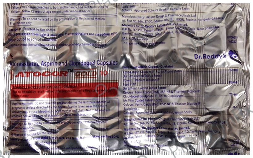 Atocor Gold 75mg/10mg/75mg Capsule