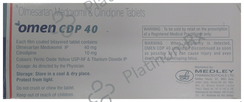 Omen Cdp 40 10/40mg Tablet 10s