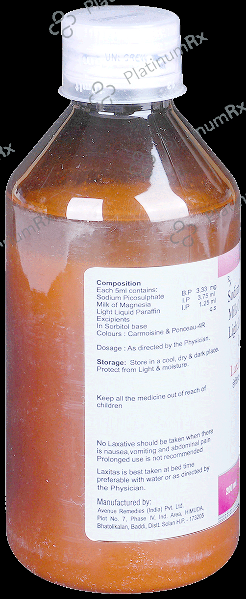 Laxitas Laxative Vanilla Sugar Free