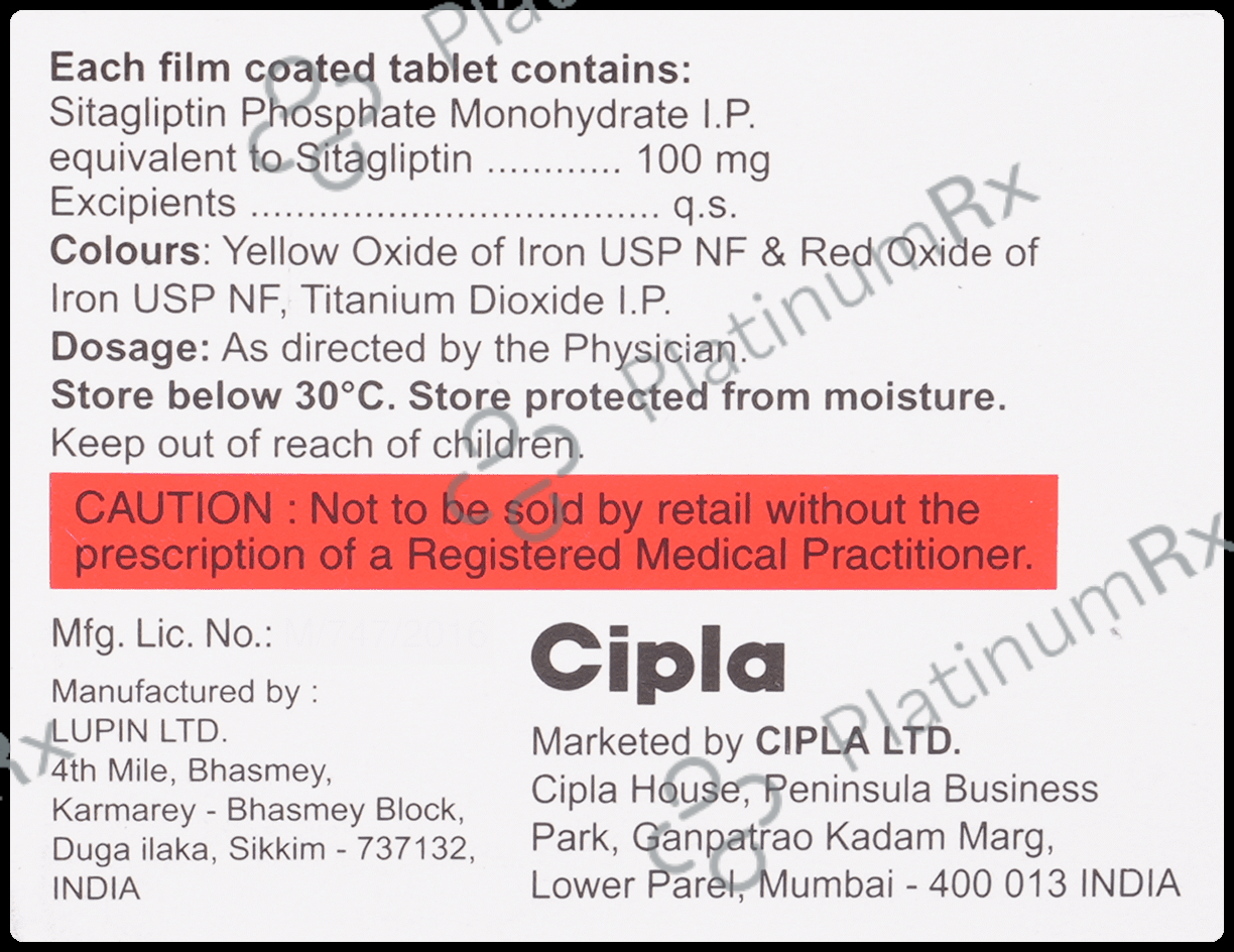 Sitacip 100mg Tablet 10s
