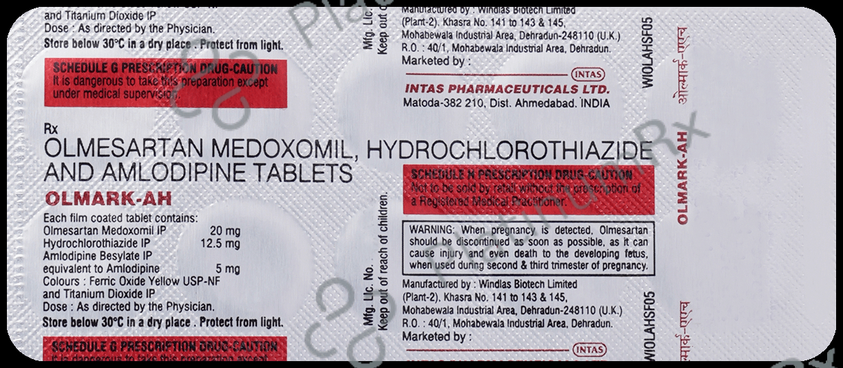 Olmark AH 5/12.5/20mg Tablet 10s