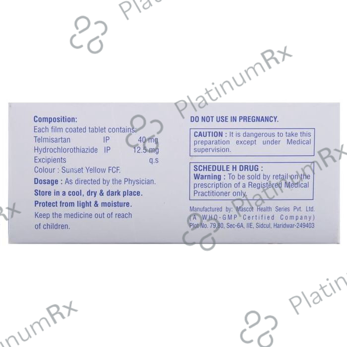 Inditel H 40 12.5/40mg Tablet 10s