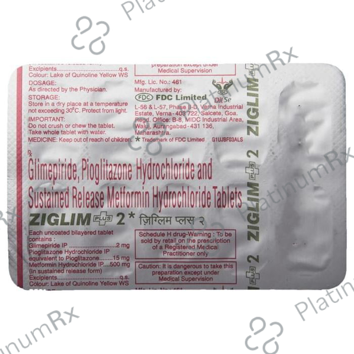 Ziglim Plus 2/500/15mg Tablet SR 10s