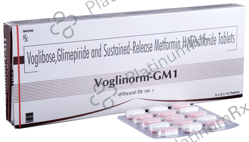 Voglinorm GM 1/500/0.2mg Tablet SR 15s
