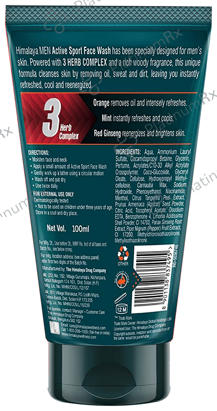 Himalaya Men Active Sports Face Wash