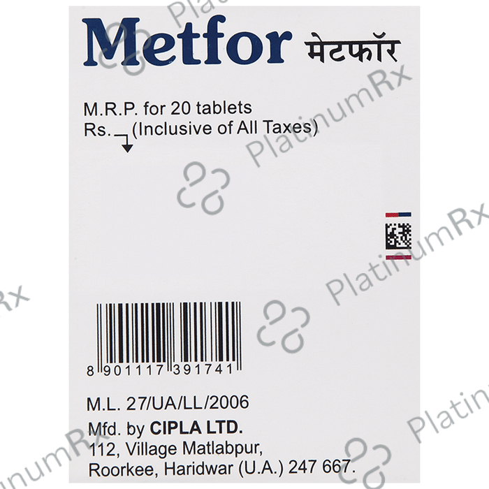 Metfor 500 Tablet 20s