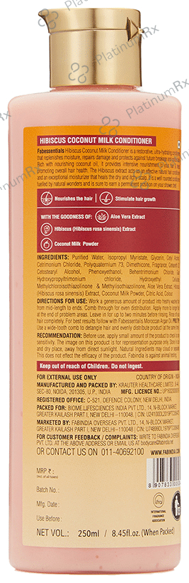 Fabessentials Hibiscus and Coconut Milk Conditioner