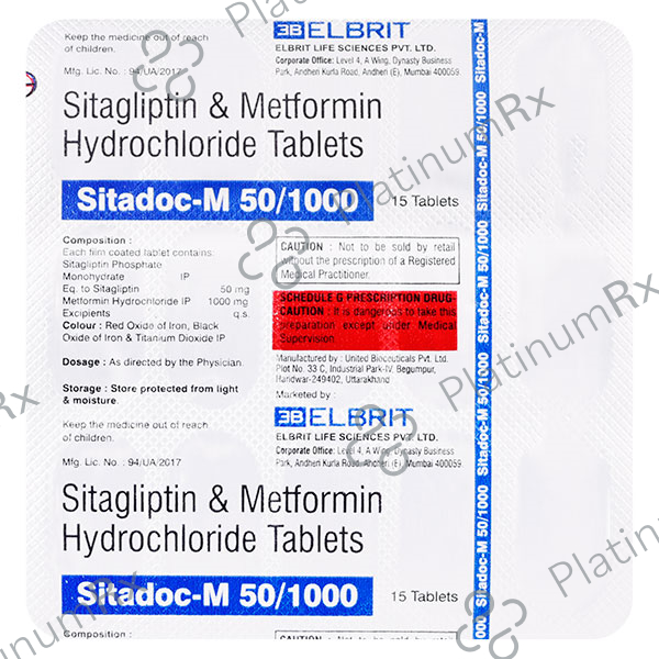 Sitadoc M 1000/50mg Tablet 15s