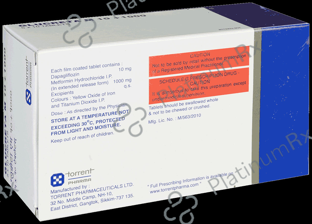 Glucreta M 10/1000mg Tablet ER 10s