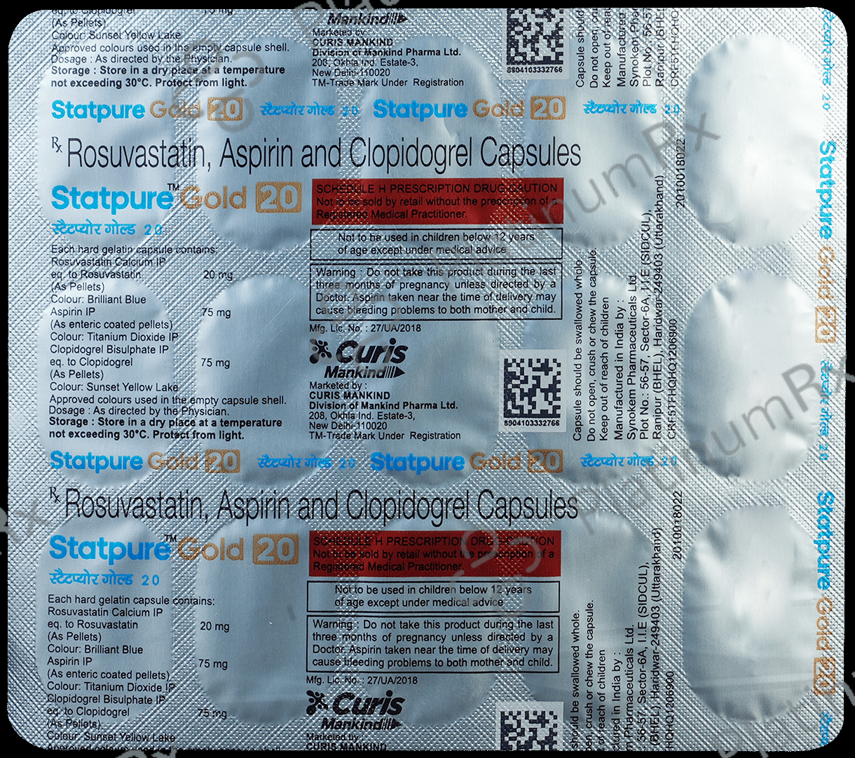 Statpure Gold 20/75/75mg Capsule 15s
