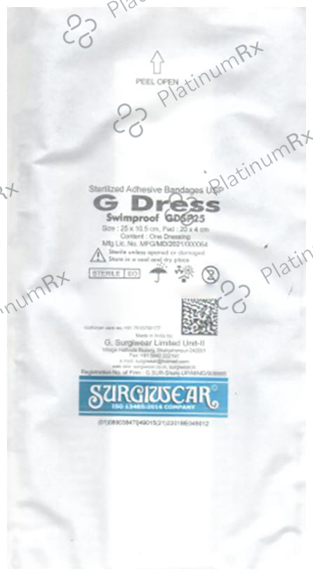 G Dress GDSP25 Swimproof Bandage 25cm X 10.5cm