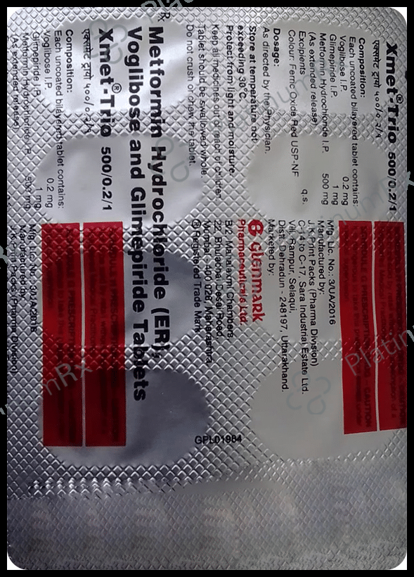 Xmet Trio 1/500/0.2mg Tablet ER 10s