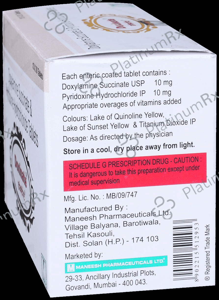 Doxinate 10/10mg Tablet 30s