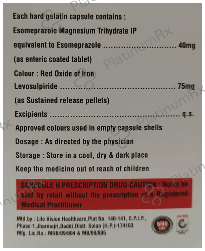 Essom L 75mg/40mg Capsule